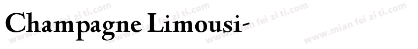 Champagne Limousi字体转换